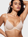 INLYRIC Women's Cosnufy® Mesh Scoop Bra Coconut White