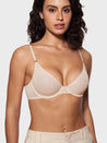INLYRIC Women's Cosnufy® Mesh Scoop Bra Coconut White