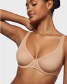 INLYRIC Women's Mesh Balconette Bra Sargasso