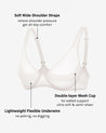 INLYRIC Women's Mesh Balconette Bra Sargasso