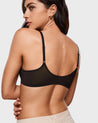 INLYRIC Women's Cosnufy® Sheer Front Closure Bra Black