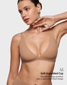 Women's Inbarely® Soft Deep V Triangle Bralette Warm Beige