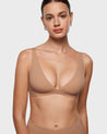 Women's Inbarely® Soft Deep V Triangle Bralette Warm Beige