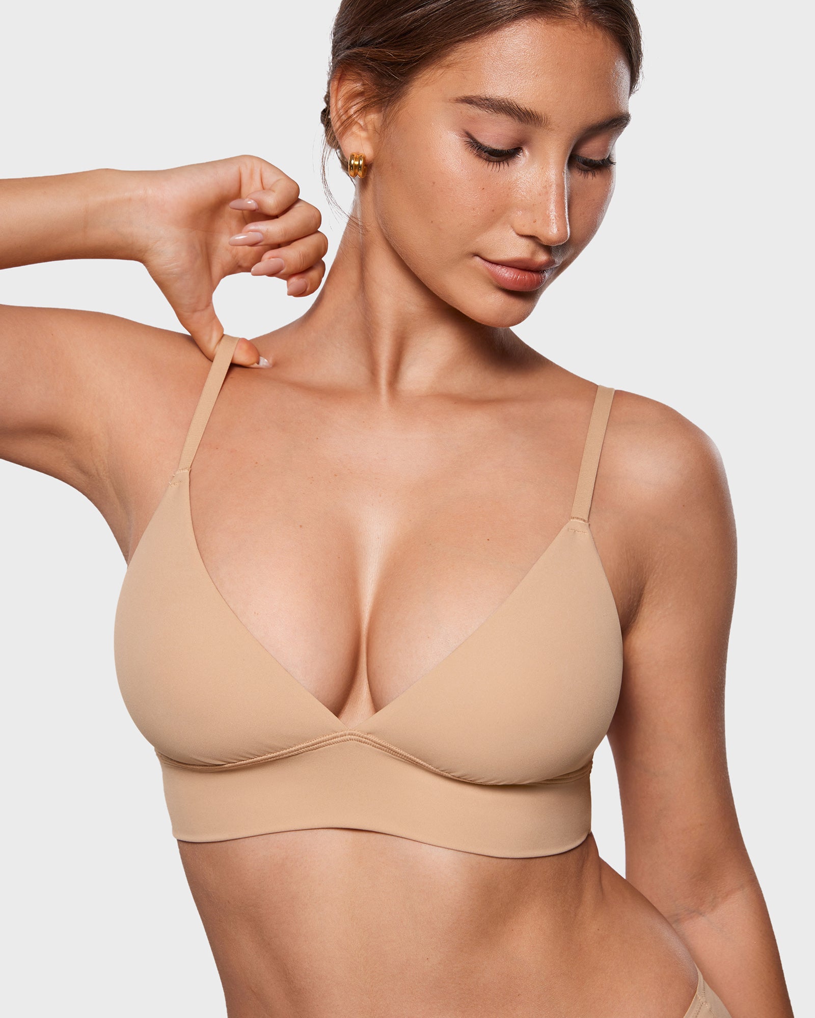 Women's Inbarely® Outwear Longline Triangle Bralette White