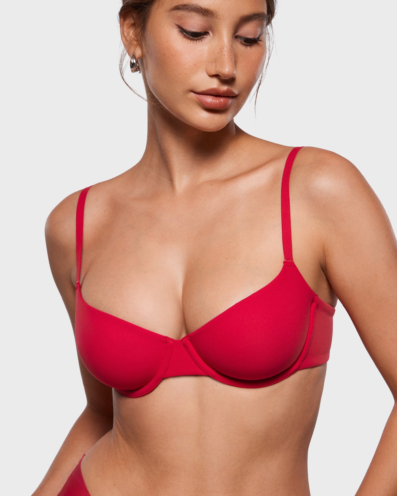 INLYRIC Women's Inbarely® Plus Unlined Balconette Bra Lipstick Red