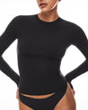 Women's Inbarely® Soft Basic Long Sleeve Tees Black