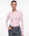Women's Inbarely® Soft Basic Long Sleeve Tees Sweet Pink