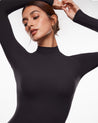 Women's Inbarely® Soft Mock Turtleneck Long Sleeve Top Black
