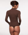 Women's Inbarely® Soft Mock Turtleneck Long Sleeve Top Hazelnut