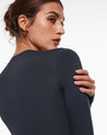 Women's Thermal Crewneck Long Sleeve Top Black