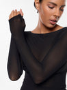 Cosnufy® Mesh Sheer Long Sleeve Top – INLYRIC INT