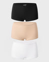 INLYRIC Women's Inbarely® Plus Mid Waist Boy Shorts 3 Pack Basic (3pack)