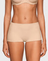 INLYRIC Women's Inbarely® Plus Mid Waist Boy Shorts 3 Pack Light Oatmeal (3pack)
