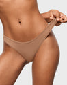 INLYRIC Women's Inbarely® Soft V-waisted Thong 3 Pack Gravel (3pack)