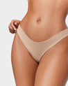 INLYRIC Women's Inbarely® Soft V-waisted Thong 3 Pack Bronze (3pack)