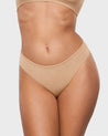 INLYRIC Women's Smooth High Cut Cheeky Briefs 3 Pack Light Oatmeal (3pack)