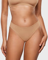 INLYRIC Women's Smooth High Cut Cheeky Briefs 3 Pack Wheat (3pack)