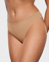 INLYRIC Women's Smooth High Cut Cheeky Briefs 3 Pack Wheat (3pack)
