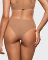 INLYRIC Women's Smooth High Cut Cheeky Briefs 3 Pack Warm Beige (3pack)