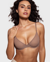 INLYRIC Women's Cosnufy® Mesh Scoop Bra Brown Purple